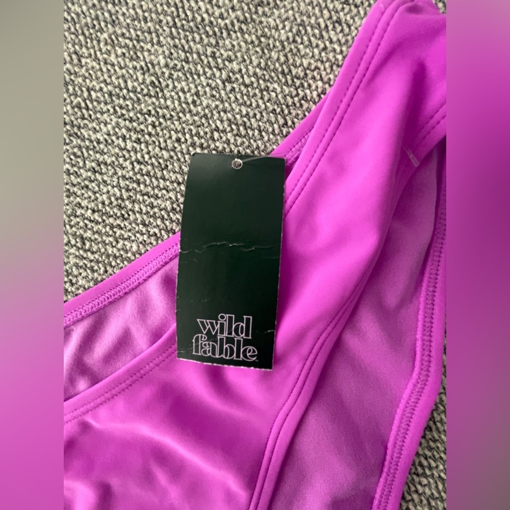 Wild Fable Purple Bikini Swimwear Classic Cut - Picture 2 of 7